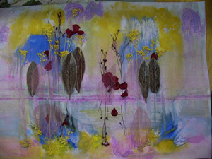 Флористика. Коллаж-отиск.